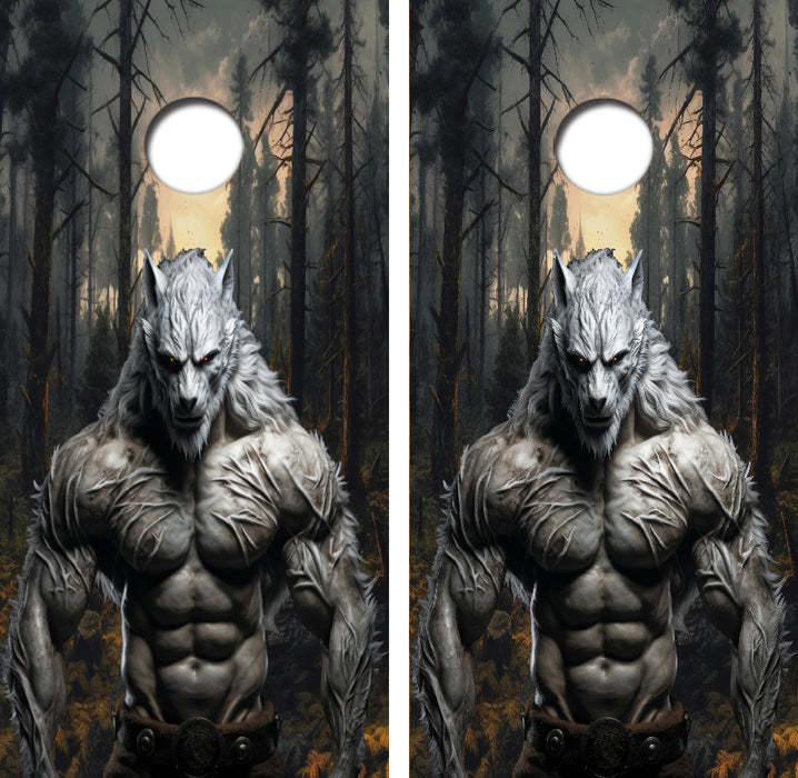 Werewolf Cornhole Board Skin Wraps FREE LAMINATE