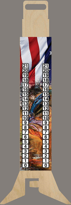 Bass Flag Score Keeper 1/2" Baltic Birch UV Direct Printed Double Sided