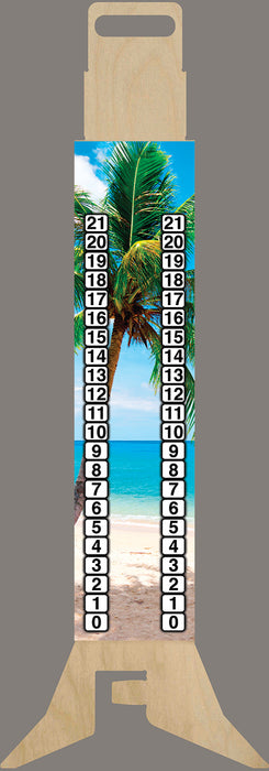 Beach Theme Score Keeper 1/2" Baltic Birch UV Direct Printed Double Sided