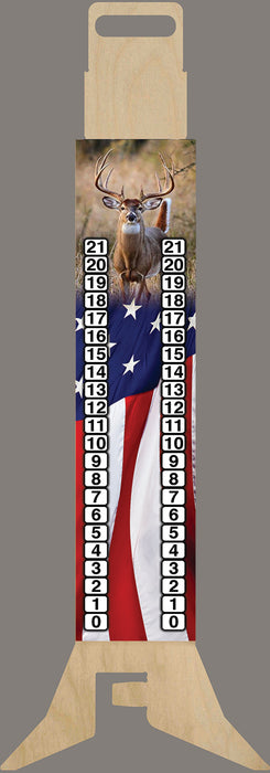 Buck Flag Score Keeper 1/2" Baltic Birch UV Direct Printed Double Sided
