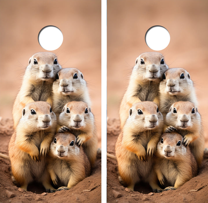 Prairie Doggin Cornhole Wood Board Skin Wrap