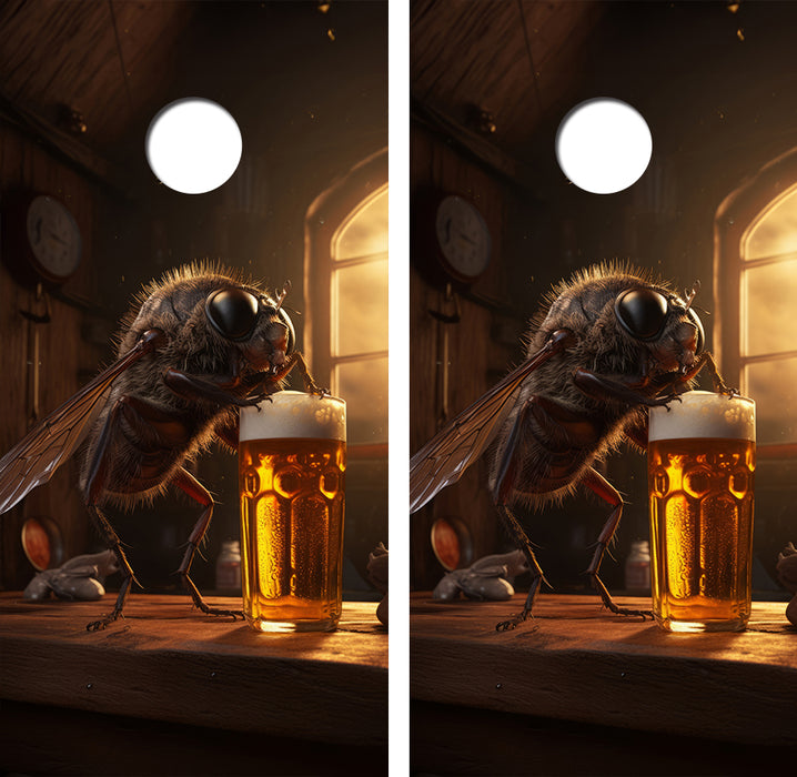 Bar Fly Cornhole Wood Board Skin Wrap