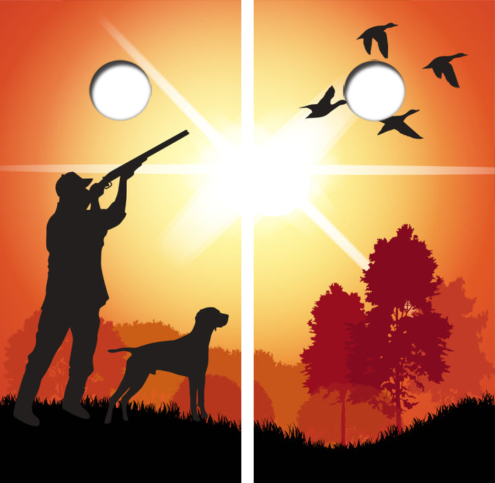 Duck Hunting Cornhole Wrap Decal with Free Laminate Included
