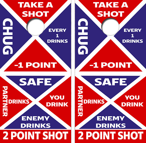 Suprise Drinking Game Cornhole Wood Board Skin Wrap