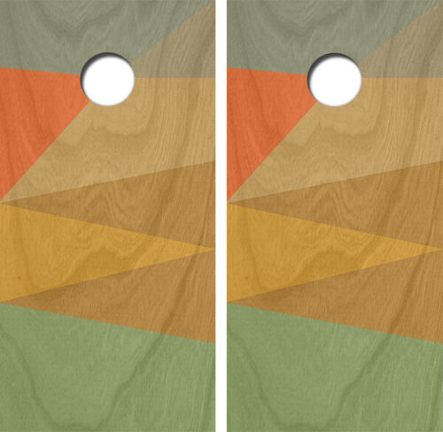 Retro Design Cornhole Wood Board Skin Wrap