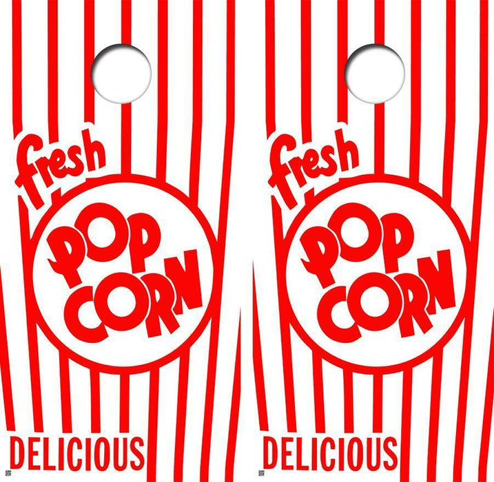 Fresh Popcorn Cornhole Wood Board Skin Wrap