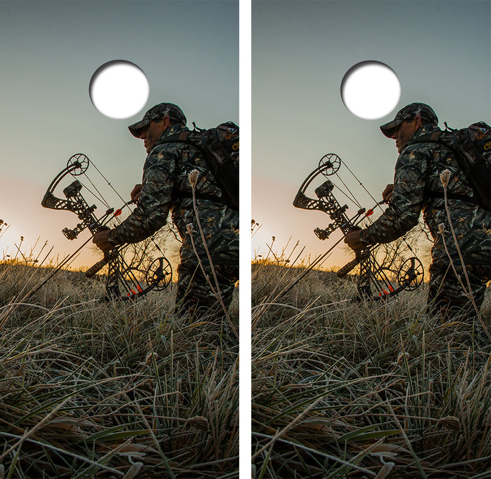 Hunting Bow Cornhole Wood Board Skin Wraps FREE LAMINATE