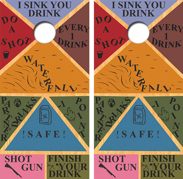 Surprise Toss Cornhole Wood Board Skin Wraps FREE LAMINATE
