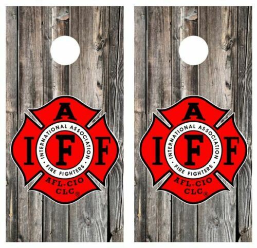 IAF Barnwood Cornhole Wood Board Skin Wrap