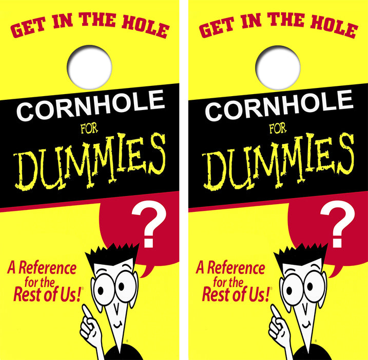 Cornhole for Dummies Cornhole Wood Board Skin Wraps FREE LAMINATE