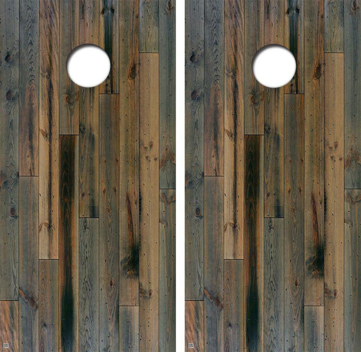 Blue Pine Cornhole Wood Board Skin Wrap