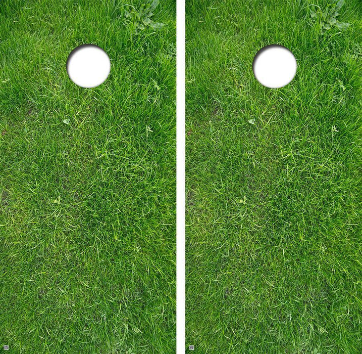 Grass Cornhole Wood Board Skin Wrap