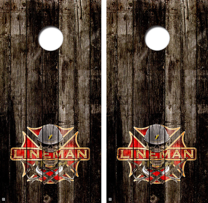 Lineman Firefighter Conhole Board Skin Wraps FREE LAMINATE