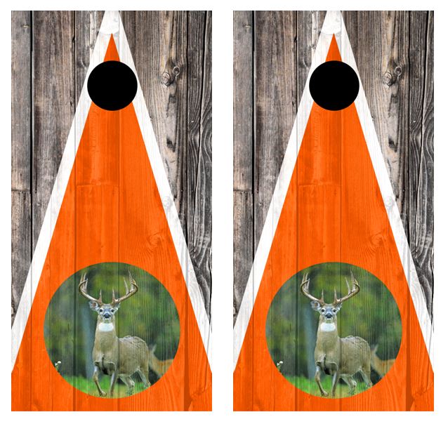 Big Buck Barnwood Cornhole Wood Board Skin Wrap