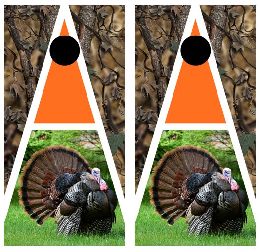 Tom Turkey Cornhole Wood Board Skin Wrap