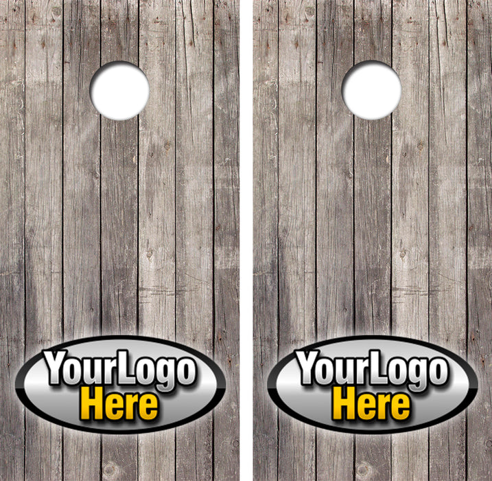 Custom Design and Printed Cornhole Wood Board Skin Wraps 12" x 24"