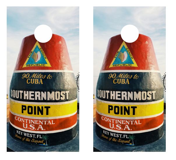 Key West Bouy Southern Most Point Cornhole Wood Board Skin Wrap