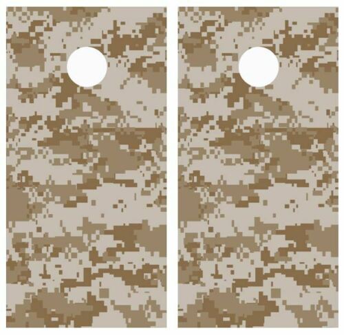 Desert Digital Camo Cornhole Wood Board Skin Wrap