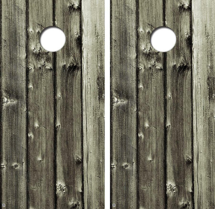 Old Aged Barn Wood Cornhole Wood Board Skin Wrap