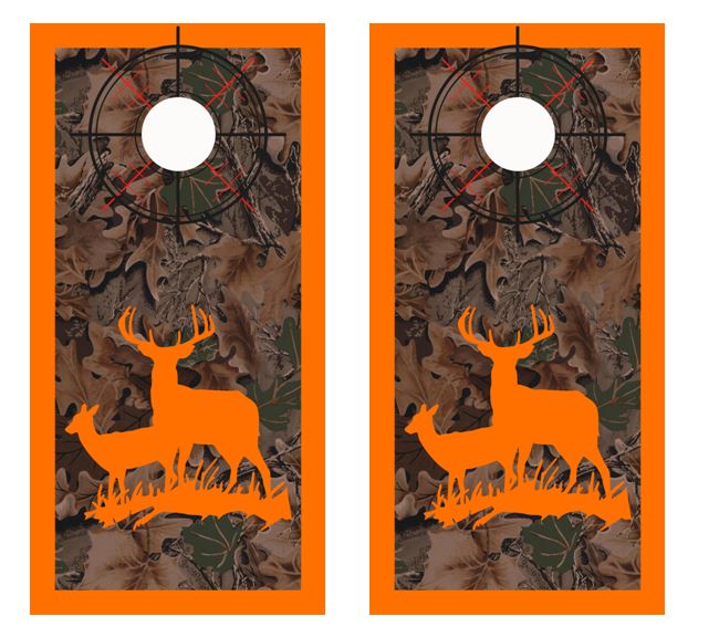 Deer Hunter Real Tree Camo Cornhole Wood Board Skin Wr