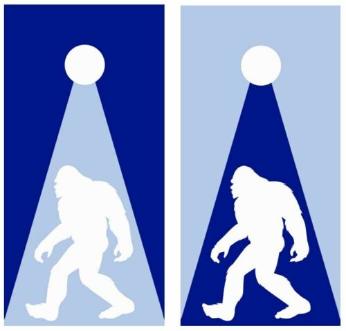 Bigfoot Themed Cornhole Wood Board Skin Wrap