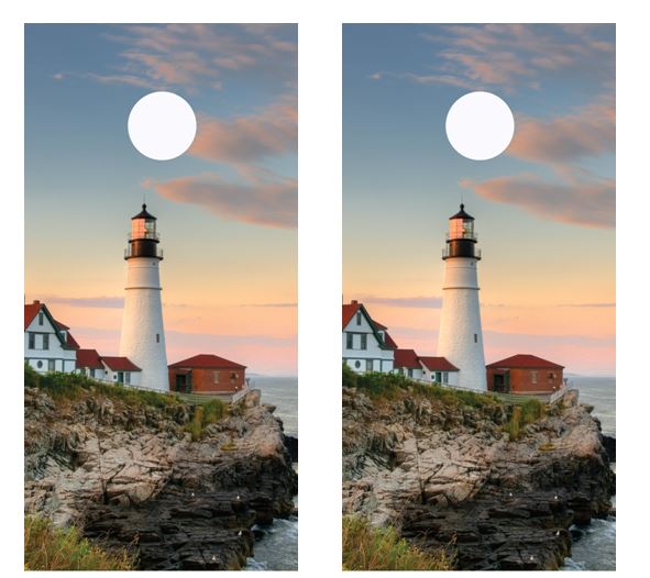 Ocean Side Lighthouse Cornhole Wood Board Skin Wrap