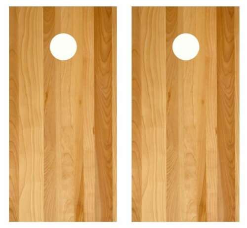 Light Wood Cornhole Wood Board Skin Wrap