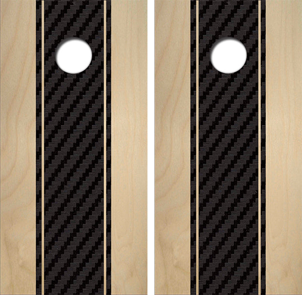 Carbon Fiber Birch Cornhole Wood Board Skin Wrap