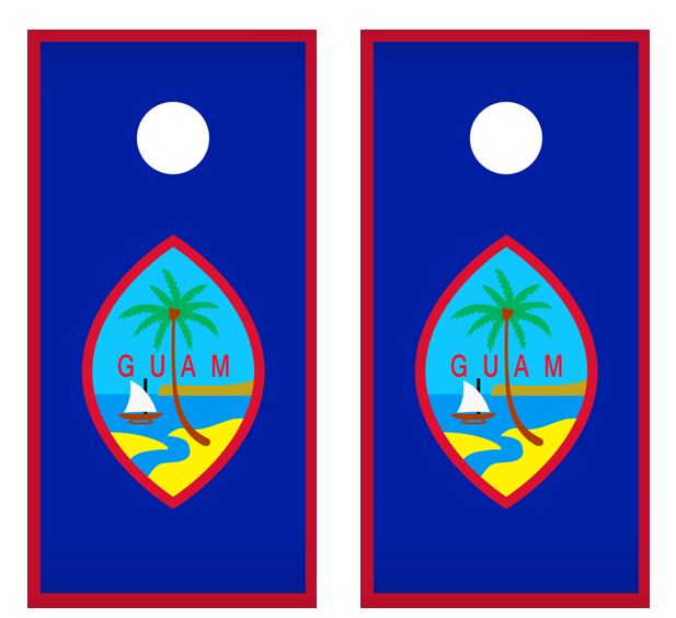 Guam Flag Cornhole Wood Board Skin W