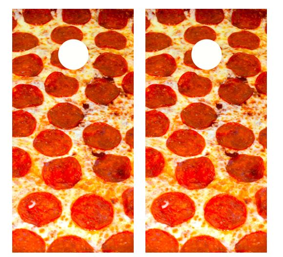 Pepperoni Pizza Cornhole Wood Board Skin Wrap