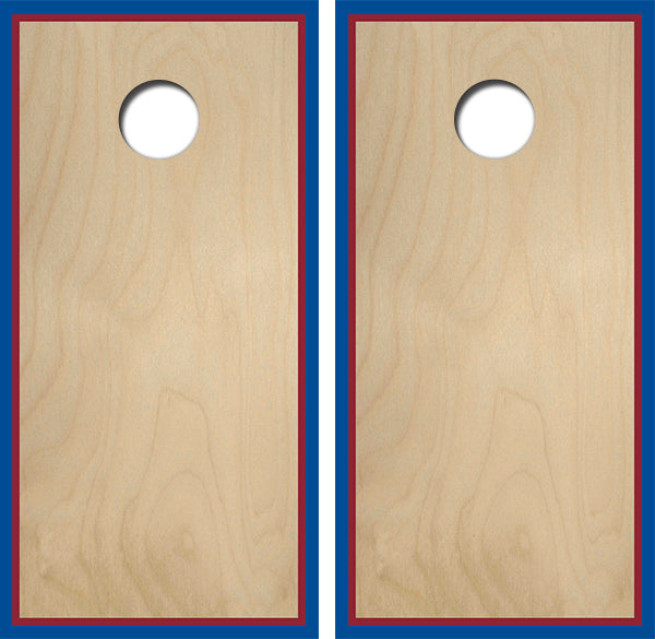 Blue Red Birch Cornhole Wood Board Skin Wrap