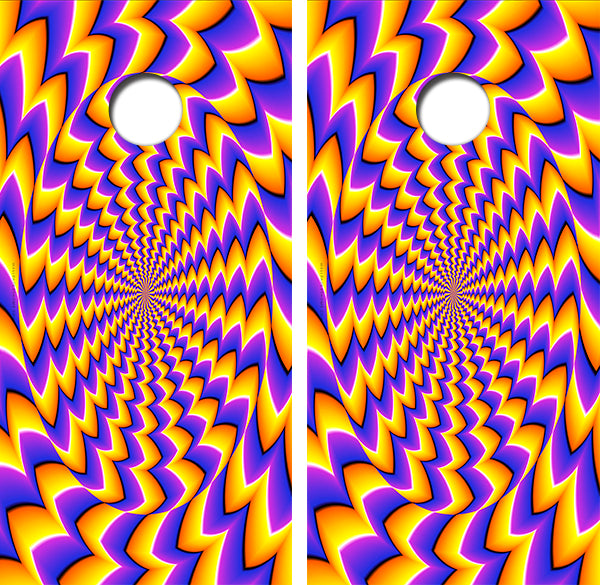 Psychedelic Cornhole Wood Board Skin Wrap