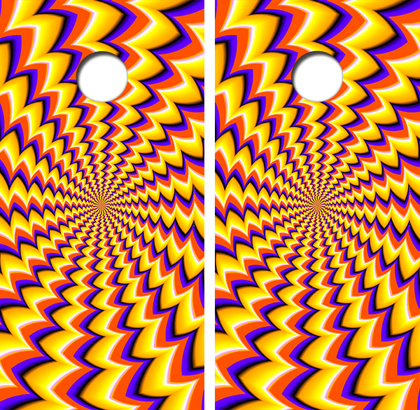 Psychedelic Cornhole Wood Board Skin Wrap