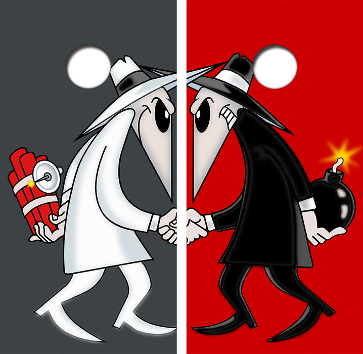 Spy vs Spy Cornhole Wrap Decal with Free Laminate Included