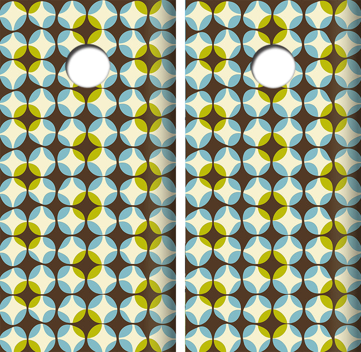 70's Retro Design Cornhole Wrap Decal with Free Laminate Included