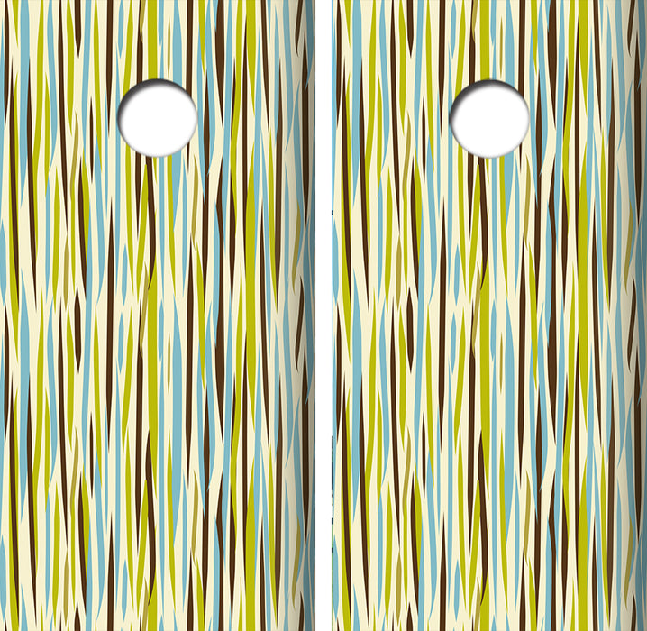 70's Retro Design Cornhole Wrap Decal with Free Laminate Included