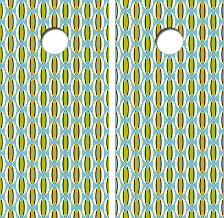 70's Retro Design Cornhole Wrap Decal with Free Laminate Included