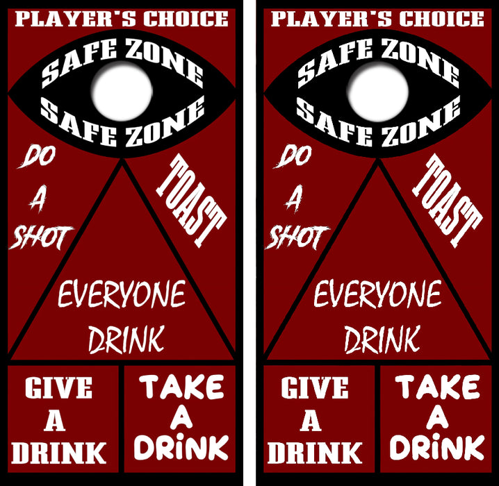 Drinking Game Themed Cornhole Wrap Decal with Free Laminate Included