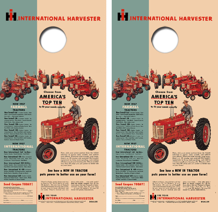 International Harvester Top 10 Cornhole Wrap Decal with Free Laminate Included