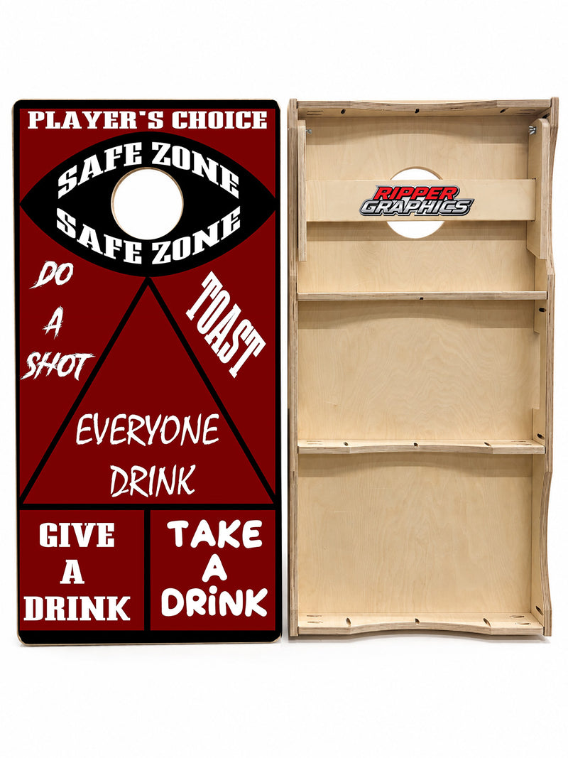 Drinking Game Themed Cornhole Design