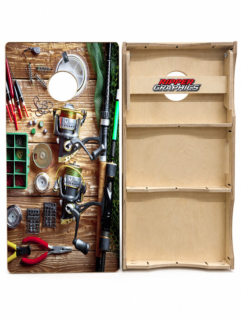Fishing Work Bench Cornhole Design