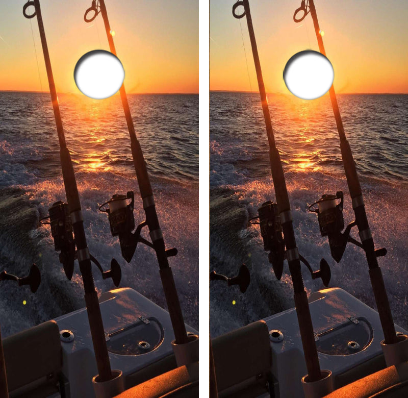 Crack Of Dawn Fishing Cornhole Design