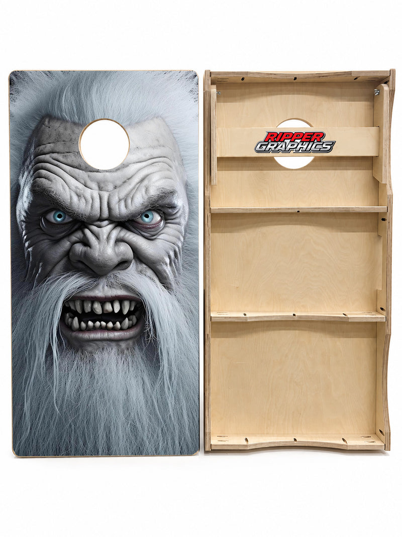 Abominable Snowman Cornhole Design