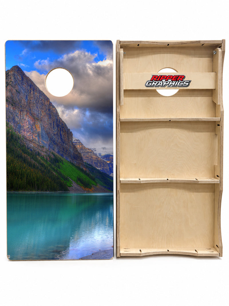 Wilderness Backdrop Cornhole Design