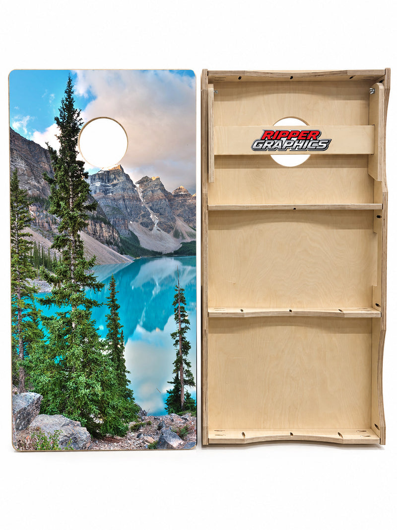 Wilderness Backdrop Cornhole Design