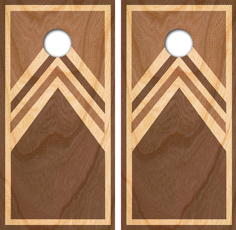 Stained Wood Cornhole Design