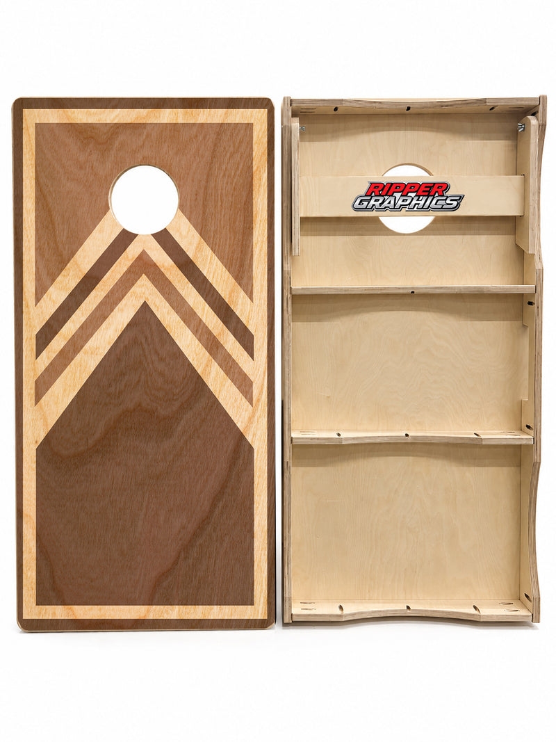 Stained Wood Cornhole Design