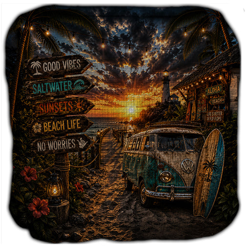 Night Beach Cornhole Bags Set of 4