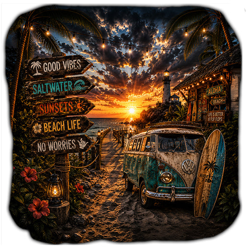 Night Beach Cornhole Bags Set of 4