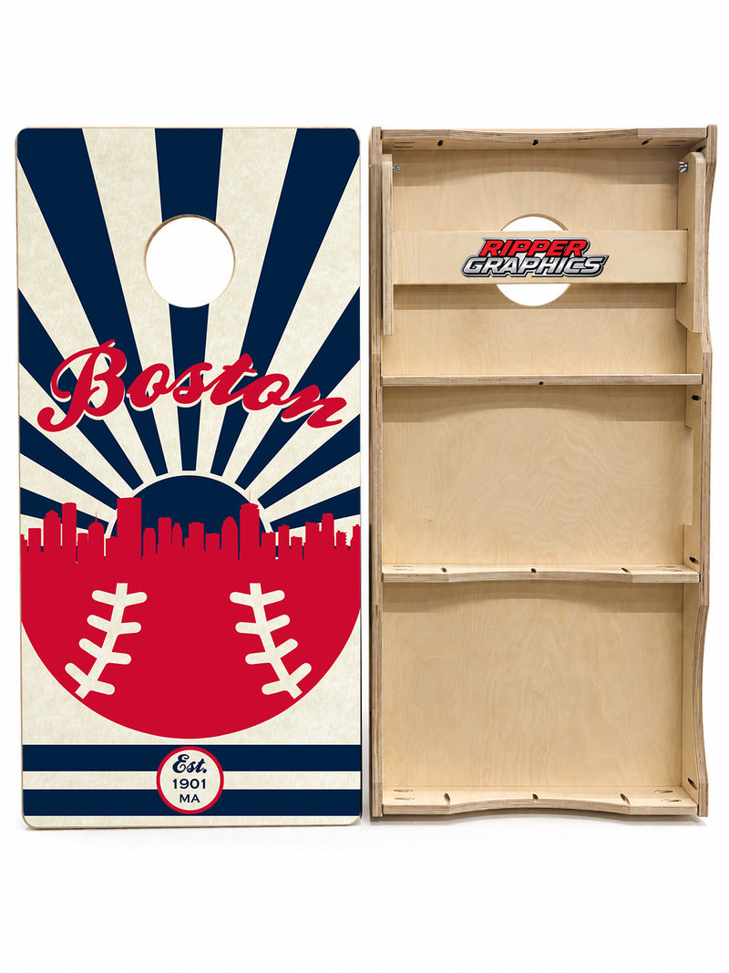 Boston Baseball Cornhole Design